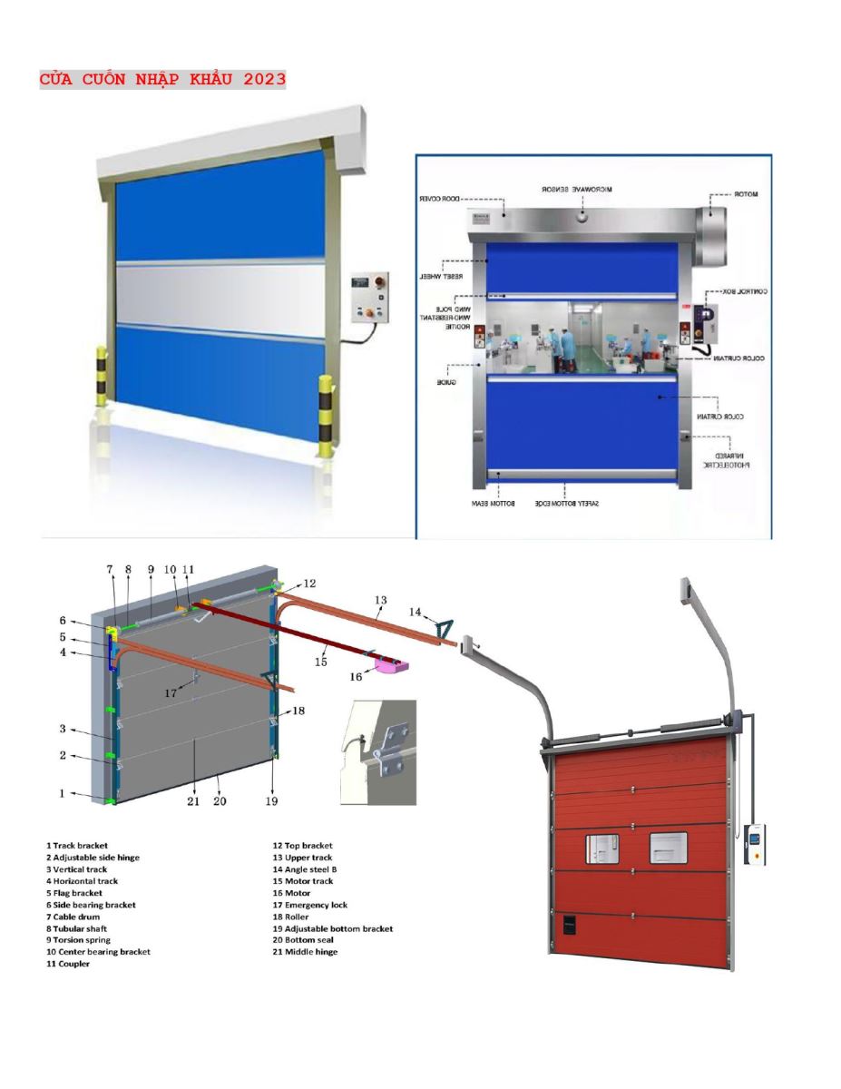 Catalogue Fucodoor 2023, chuyên cửa cuốn, cửa xếp, kèo thép siêu nhẹ