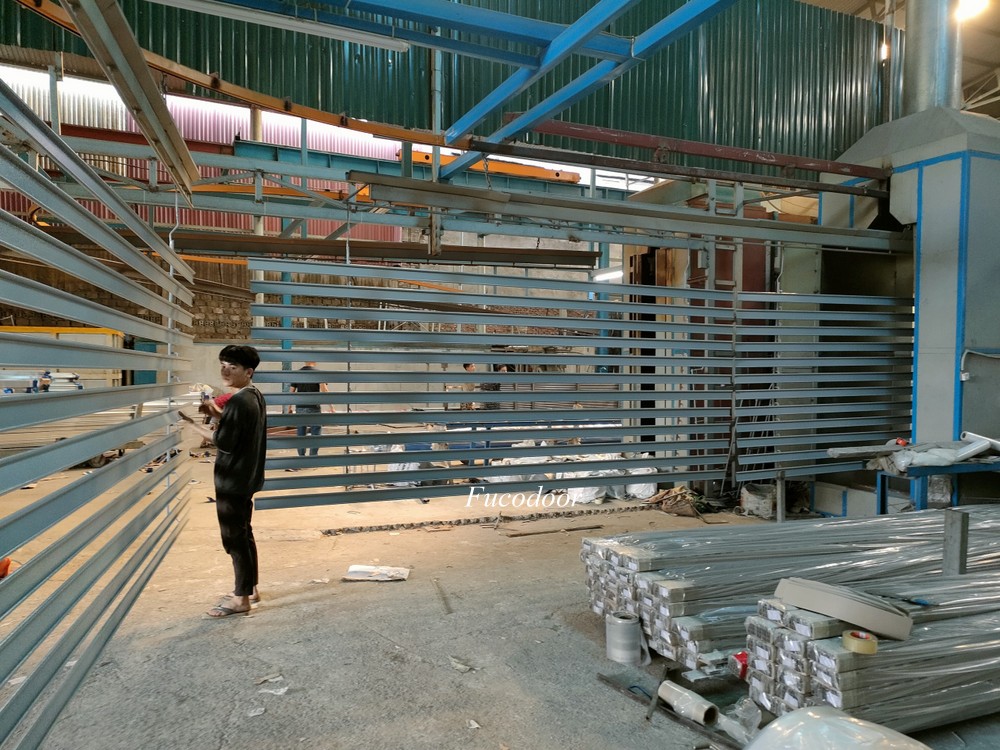 Cửa cuốn thép, Cửa cuốn siêu trường rộng 12 m, Cửa cuốn siêu trường tại Vĩnh Phúc