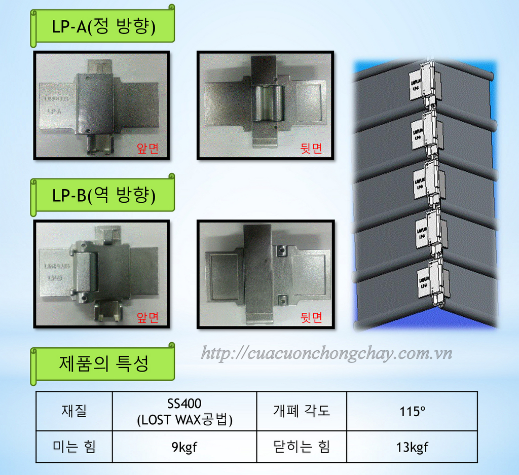 Cửa cuốn chống cháy ( Fire shutter door korea )