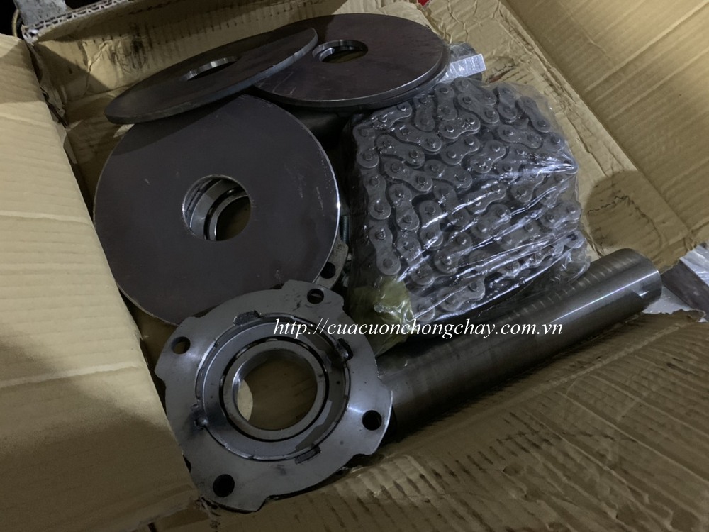 phụ kiện mô tơ cửa cuốn chống cháy rộng 12m, 2000kg