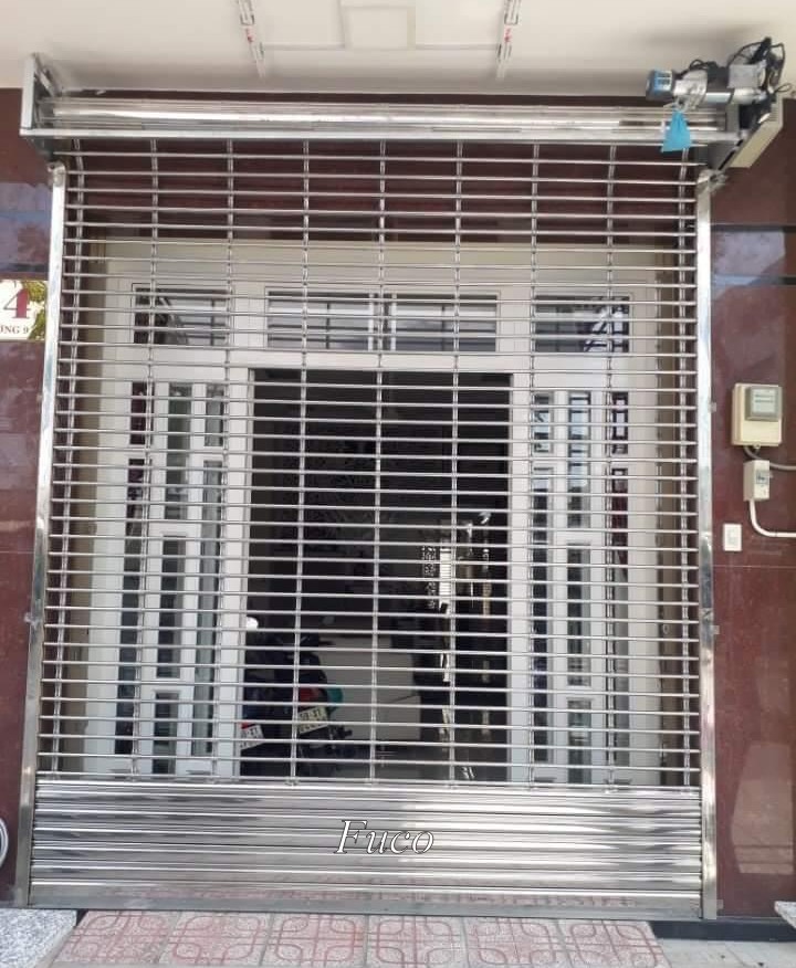 Cửa cuốn song ngang ống tròn 19 và phi 21, INOX 201 và INOX 304