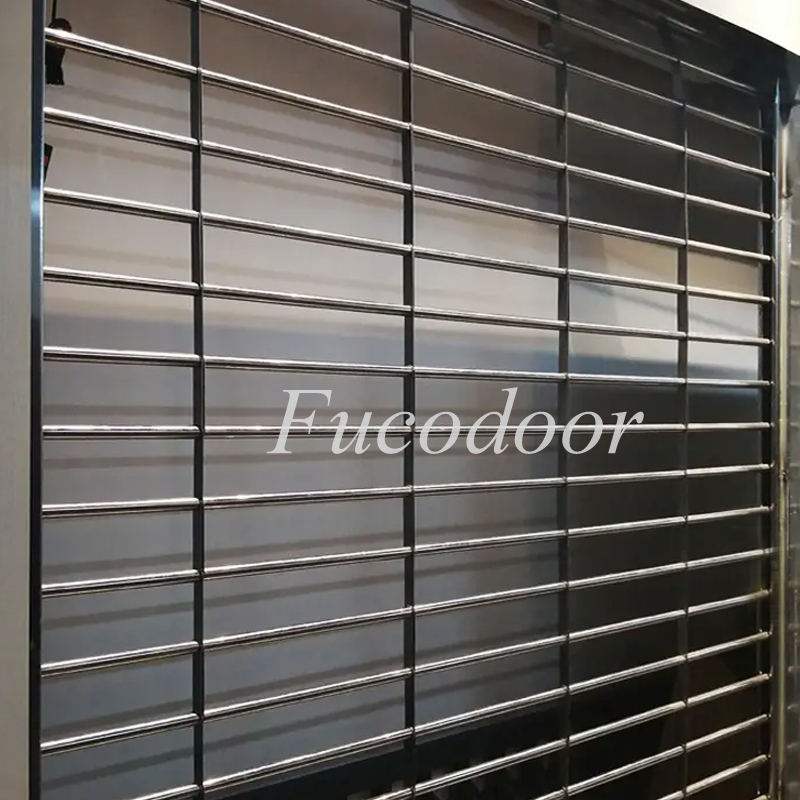 Cửa cuốn song ngang ống lồng INOX 304 Xếp Thẳng