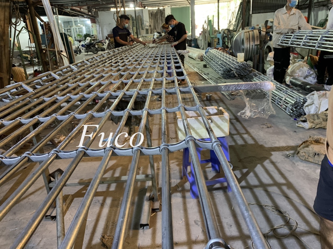 Cửa cuốn song ngang ống tròn 19 và phi 21 sơn tĩnh điện