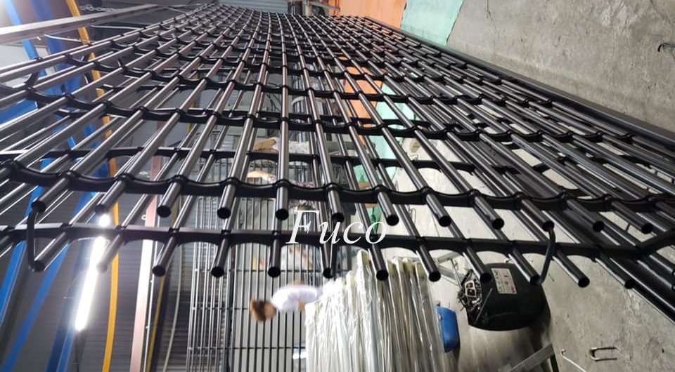 Cửa cuốn song ngang ống tròn 19 và phi 21 sơn tĩnh điện