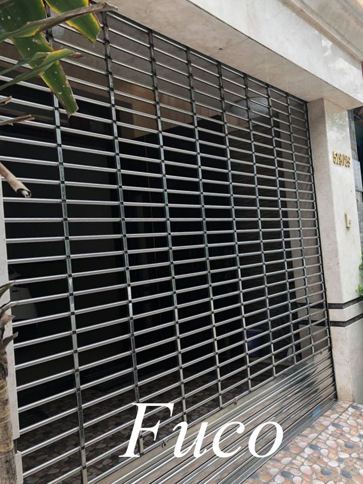 Cửa cuốn song ngang ống tròn 19 và phi 21, INOX 201 và INOX 304