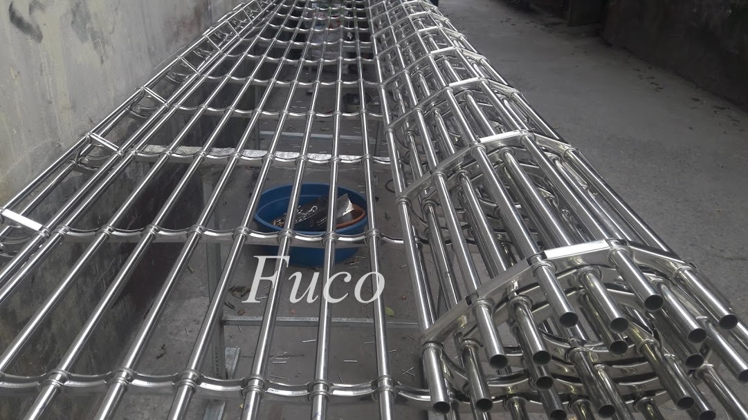 Cửa cuốn song ngang ống tròn 19 và phi 21, INOX 201 và INOX 304