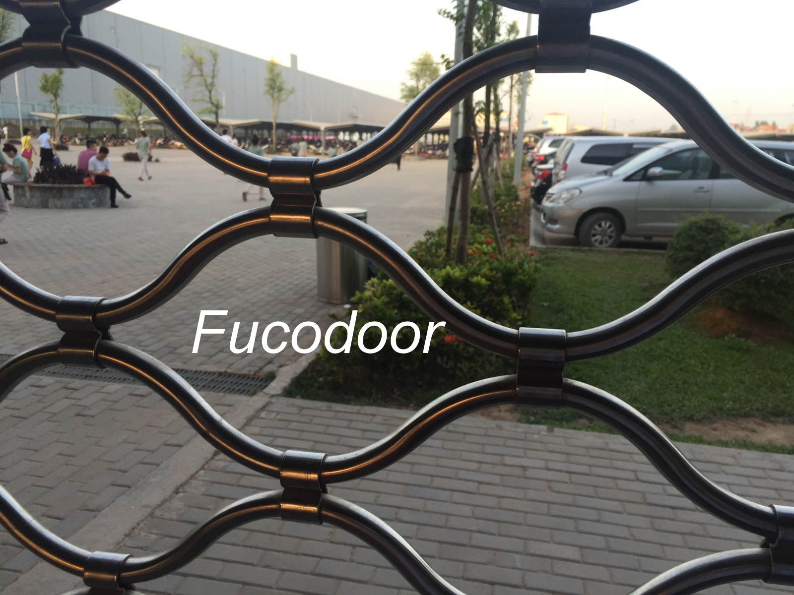Rolling doors with hammock and mesh eyes