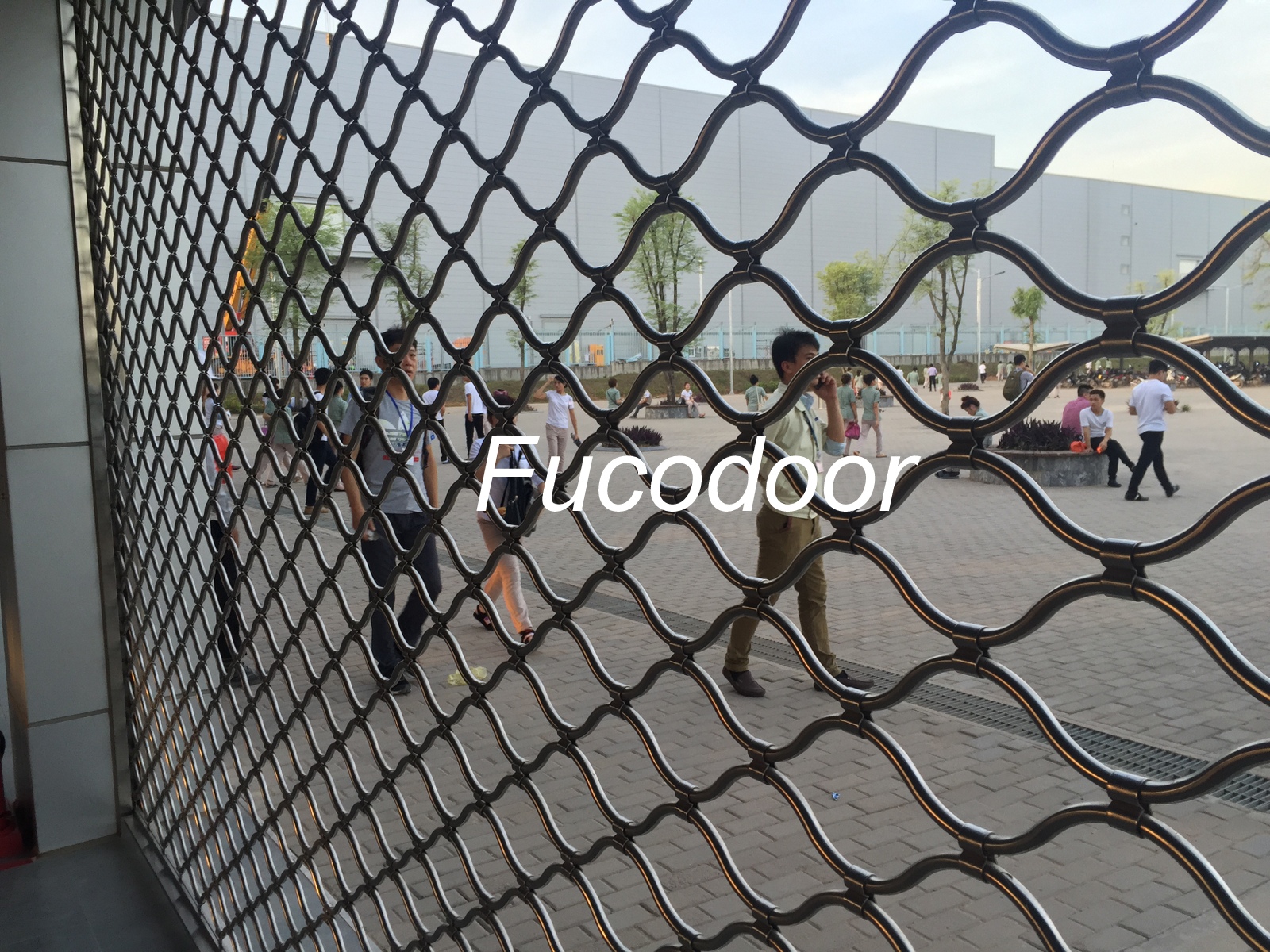 Rolling doors with hammock and mesh eyes