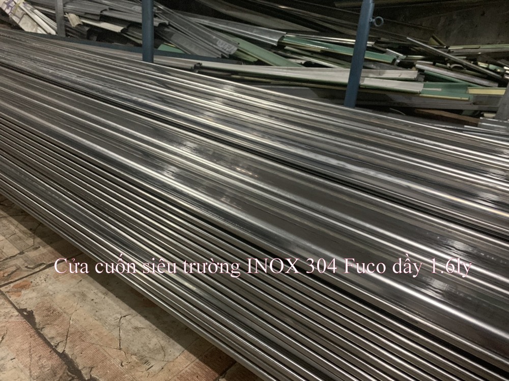 Cửa cuốn INOX 304, cửa cuốn siêu trường