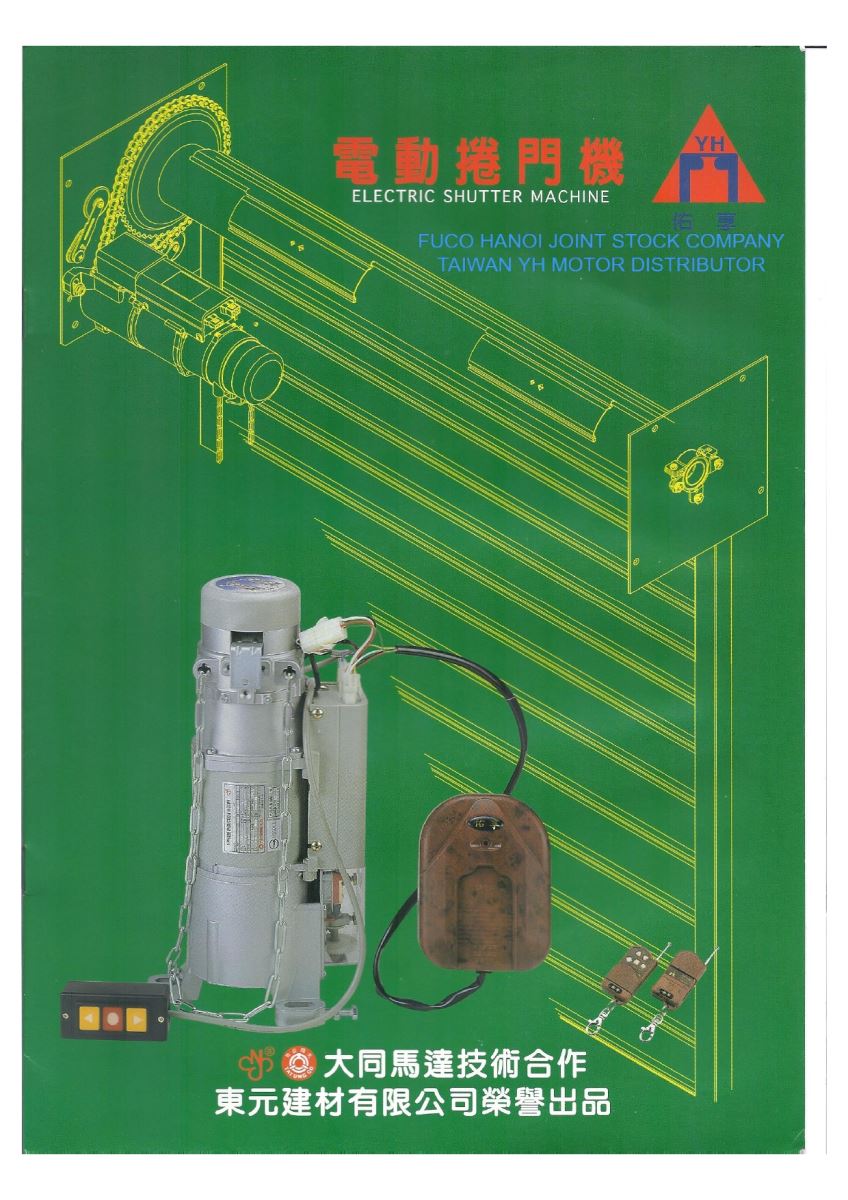 Catalogue motor cửa cuốn YH Taiwan
