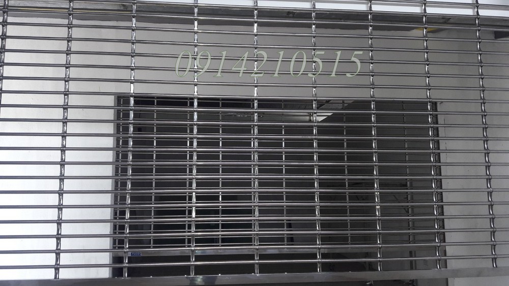 Cửa cuốn song ngang INOX ống tròn phi 19 INOX 201