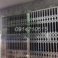 Cửa xếp INOX hộp 20x20 INOX 201 không lá