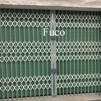 Cửa xếp U đúc thép mạ màu có lá